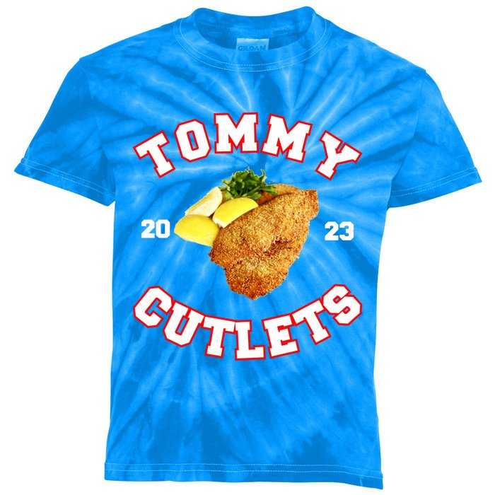 Tommy Cutlets Chicken Cutlets New York Fun Football Fan Kids Tie-Dye T-Shirt