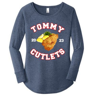 Tommy Cutlets Chicken Cutlets New York Fun Football Fan Women's Perfect Tri Tunic Long Sleeve Shirt