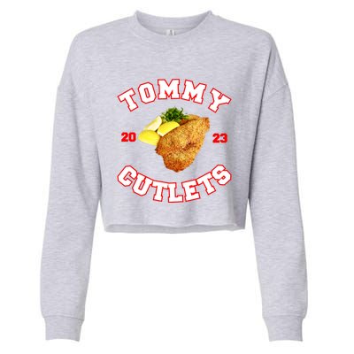 Tommy Cutlets Chicken Cutlets New York Fun Football Fan Cropped Pullover Crew