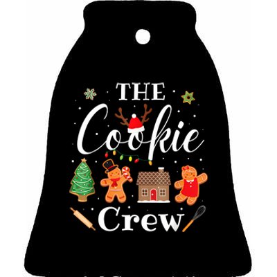 The Cookie Crew Christmas Baking Cookie Lover Ceramic Bell Ornament