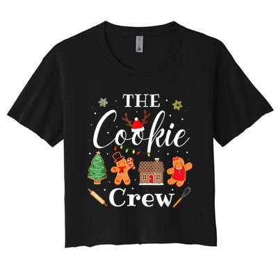 The Cookie Crew Christmas Baking Cookie Lover Women's Crop Top Tee