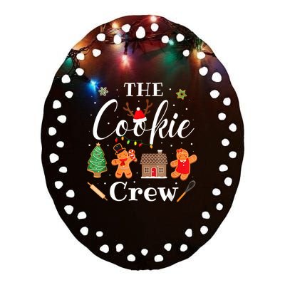 The Cookie Crew Christmas Baking Cookie Lover Ceramic Oval Ornament