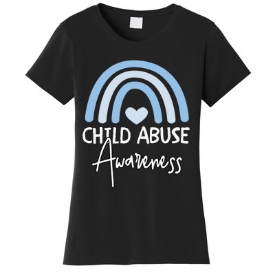 Teachers  Cute Child Abuse Prevention Awareness Blue Women's T-Shirt