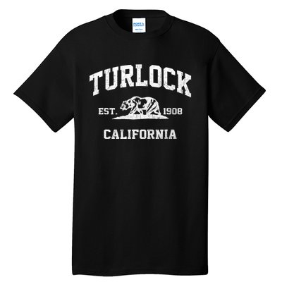 Turlock California CA vintage state Athletic style Tall T-Shirt