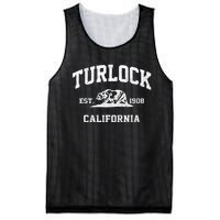 Turlock California CA vintage state Athletic style Mesh Reversible Basketball Jersey Tank