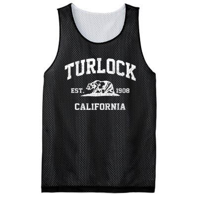 Turlock California CA vintage state Athletic style Mesh Reversible Basketball Jersey Tank