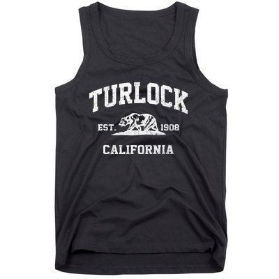 Turlock California CA vintage state Athletic style Tank Top