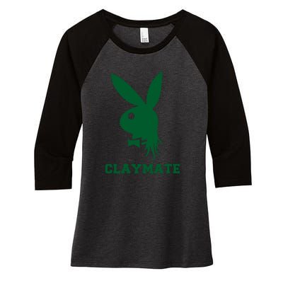 The Claymate Clay Matthews Packers New Women's Tri-Blend 3/4-Sleeve Raglan Shirt