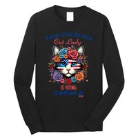 This Childless Cat Lady Ladies Is Voting For Kamala Harris Long Sleeve Shirt