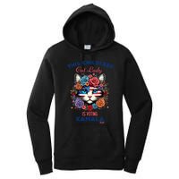 This Childless Cat Lady Ladies Is Voting For Kamala Harris Women's Pullover Hoodie