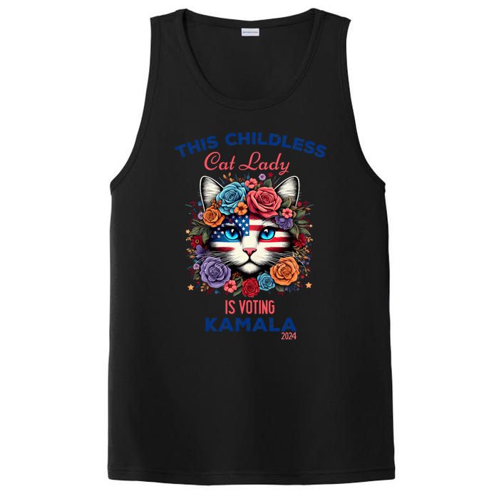 This Childless Cat Lady Ladies Is Voting For Kamala Harris PosiCharge Competitor Tank