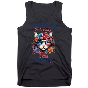 This Childless Cat Lady Ladies Is Voting For Kamala Harris Tank Top