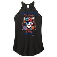 This Childless Cat Lady Ladies Is Voting For Kamala Harris Women's Perfect Tri Rocker Tank