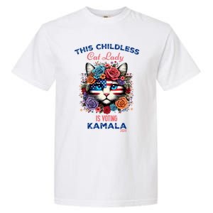 This Childless Cat Lady Ladies Is Voting For Kamala Harris Garment-Dyed Heavyweight T-Shirt