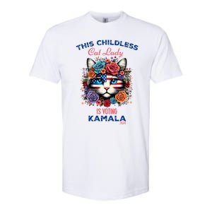 This Childless Cat Lady Ladies Is Voting For Kamala Harris Softstyle CVC T-Shirt