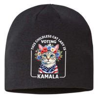 This Childless Cat Lady Ladies Is Voting Kamala Election 24 Sustainable Beanie