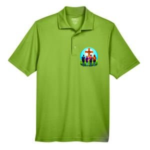 Teens Christian Catholic Retreat Men's Origin Performance Piqué Polo