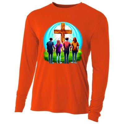 Teens Christian Catholic Retreat Cooling Performance Long Sleeve Crew