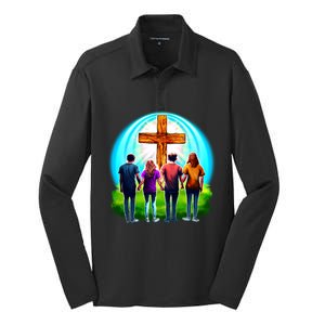 Teens Christian Catholic Retreat Silk Touch Performance Long Sleeve Polo