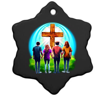 Teens Christian Catholic Retreat Ceramic Star Ornament