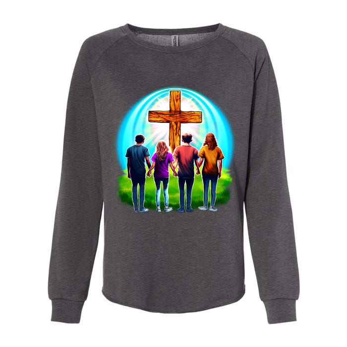 Teens Christian Catholic Retreat Womens California Wash Sweatshirt