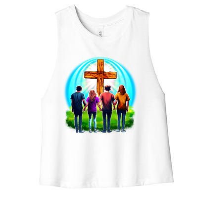 Teens Christian Catholic Retreat Women's Racerback Cropped Tank