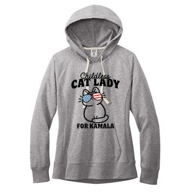 This Childless Cat Lady Is Voting Kamala Women's Fleece Hoodie