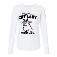 This Childless Cat Lady Is Voting Kamala Womens Cotton Relaxed Long Sleeve T-Shirt