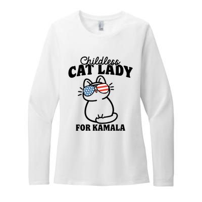 This Childless Cat Lady Is Voting Kamala Womens CVC Long Sleeve Shirt