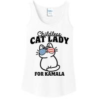 This Childless Cat Lady Is Voting Kamala Ladies Essential Tank