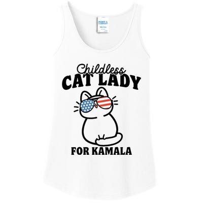 This Childless Cat Lady Is Voting Kamala Ladies Essential Tank