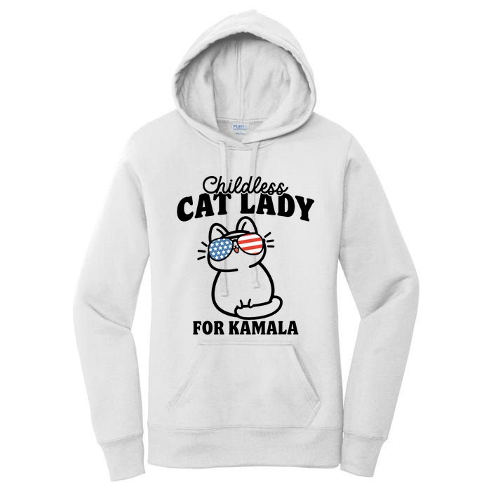 This Childless Cat Lady Is Voting Kamala Women's Pullover Hoodie