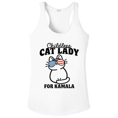 This Childless Cat Lady Is Voting Kamala Ladies PosiCharge Competitor Racerback Tank