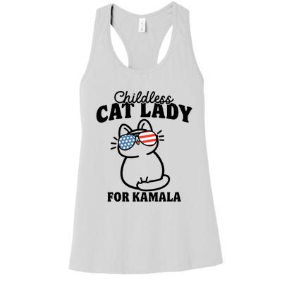 This Childless Cat Lady Is Voting Kamala Women's Racerback Tank