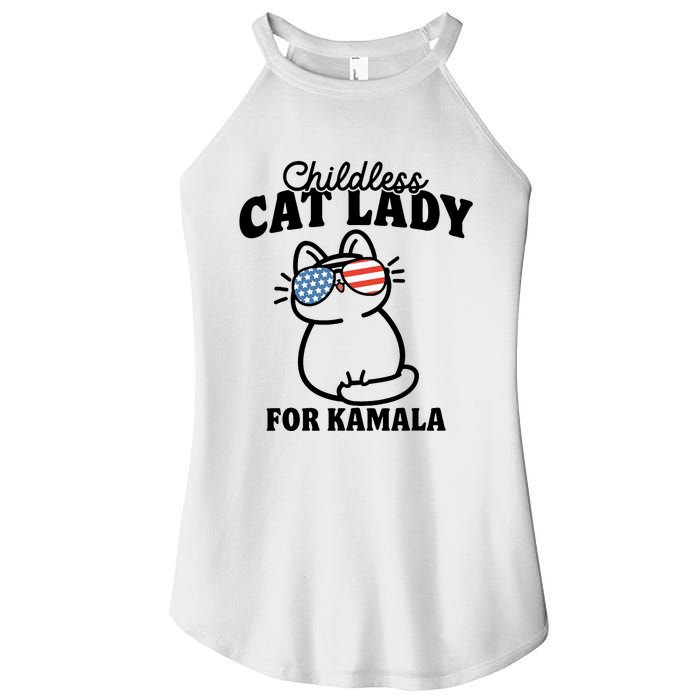 This Childless Cat Lady Is Voting Kamala Women's Perfect Tri Rocker Tank