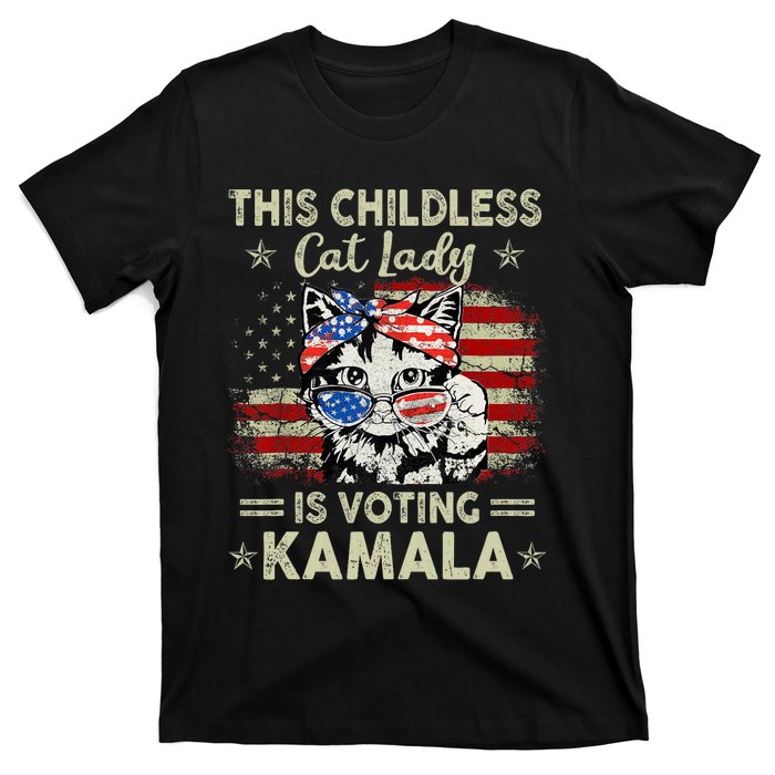 This Childless Cat Lady Is Voting Kamala Harris 2024 T-Shirt