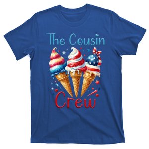 The Cousin Crew 4th Of July Us American Flag Ice Cream Funny Gift T-Shirt