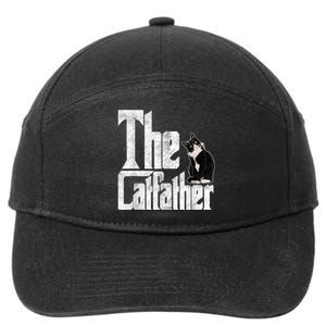 The Catfather Cat Father Mafia Whiskers Male Daddy 7-Panel Snapback Hat