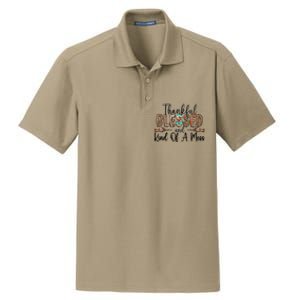 Trendy Christian Cool Gift Thankful Blessed And Kind Of A Mess Gift Dry Zone Grid Polo