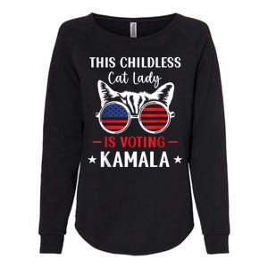 This Childless Cat Lady Is Voting Kamala Harris 2024 Womens California Wash Sweatshirt