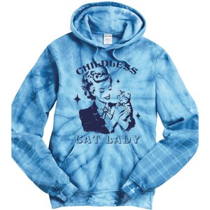 This Childless Cat Lady Ladies Is Voting Retro 2024 Usa Tie Dye Hoodie