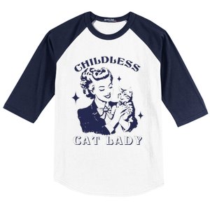 This Childless Cat Lady Ladies Is Voting Retro 2024 Usa Baseball Sleeve Shirt