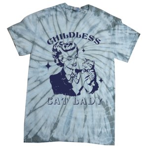 This Childless Cat Lady Ladies Is Voting Retro 2024 Usa Tie-Dye T-Shirt