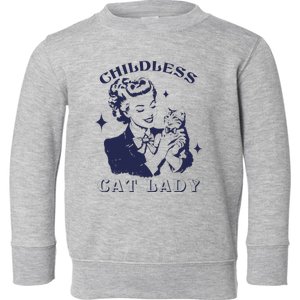 This Childless Cat Lady Ladies Is Voting Retro 2024 Usa Toddler Sweatshirt