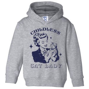 This Childless Cat Lady Ladies Is Voting Retro 2024 Usa Toddler Hoodie