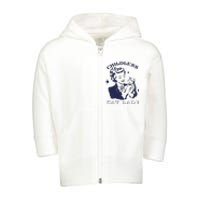 This Childless Cat Lady Ladies Is Voting Retro 2024 Usa Toddler Zip Fleece Hoodie