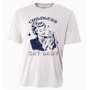 This Childless Cat Lady Ladies Is Voting Retro 2024 Usa Cooling Performance Crew T-Shirt