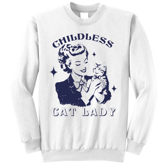 This Childless Cat Lady Ladies Is Voting Retro 2024 Usa Sweatshirt