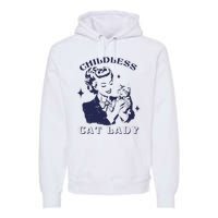 This Childless Cat Lady Ladies Is Voting Retro 2024 Usa Premium Hoodie