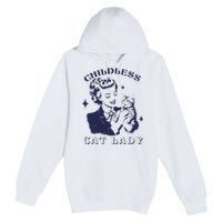 This Childless Cat Lady Ladies Is Voting Retro 2024 Usa Premium Pullover Hoodie